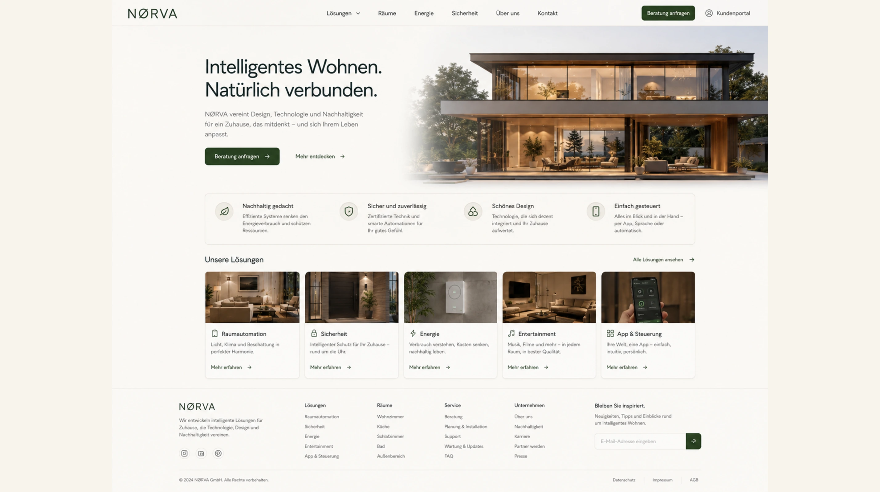 Norva – Landingpage