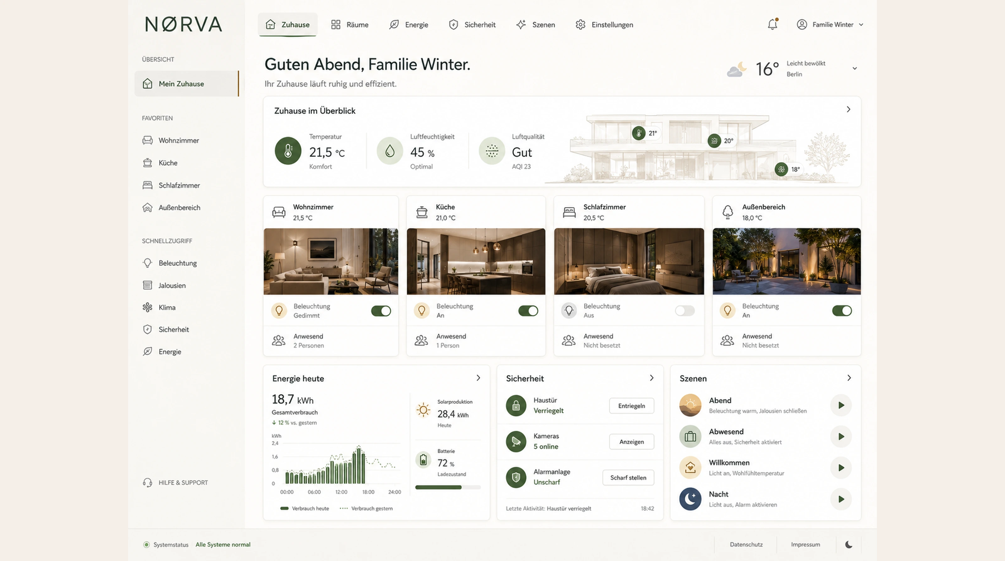 Norva – Plattform auf Desktop und Mobile