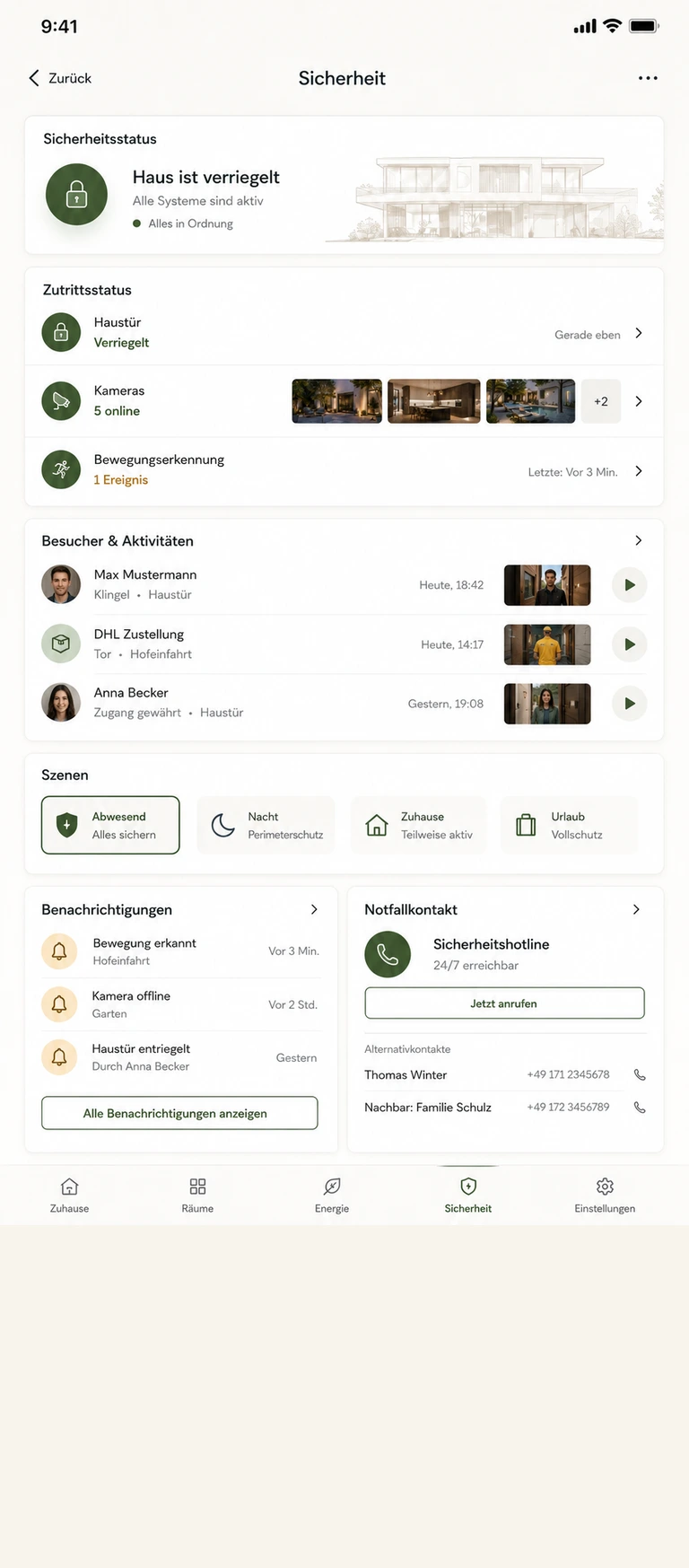 Norva – mobile Plattformansicht