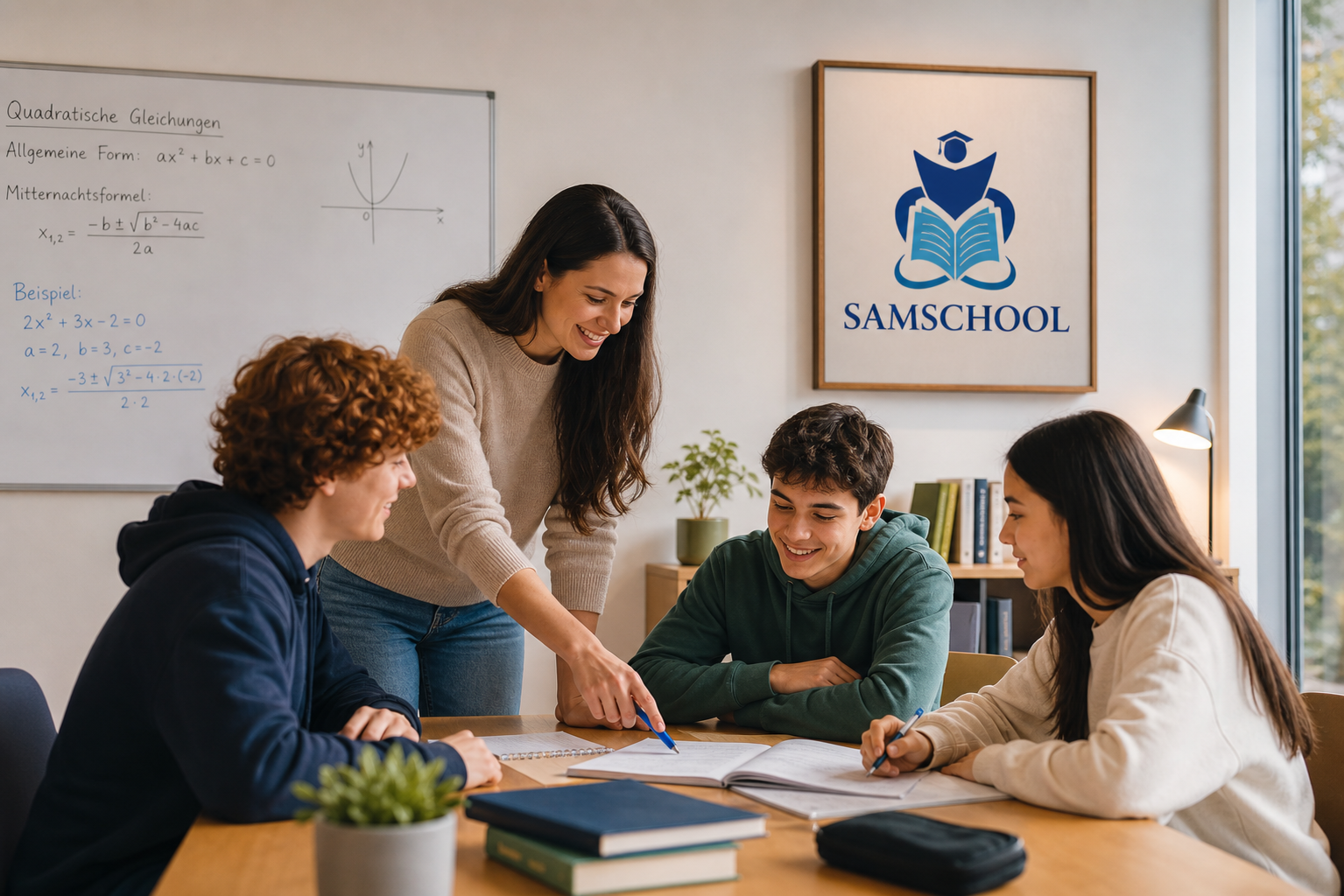 Gemeinsame Nachhilfesituation in der Samschool Atmosphäre